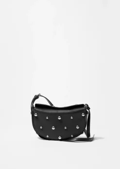 Fashion & Other Stories Studded Leather Shoulder Bag Black