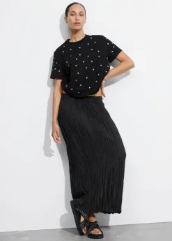 Cheap & Other Stories Studded T-Shirt Black