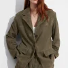 Best Sale & Other Stories Suede Blazer Khaki