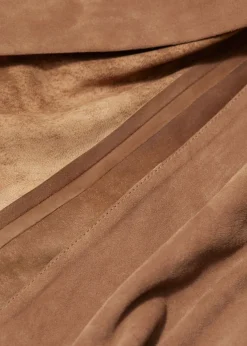 Online & Other Stories Suede Midi Skirt Brown