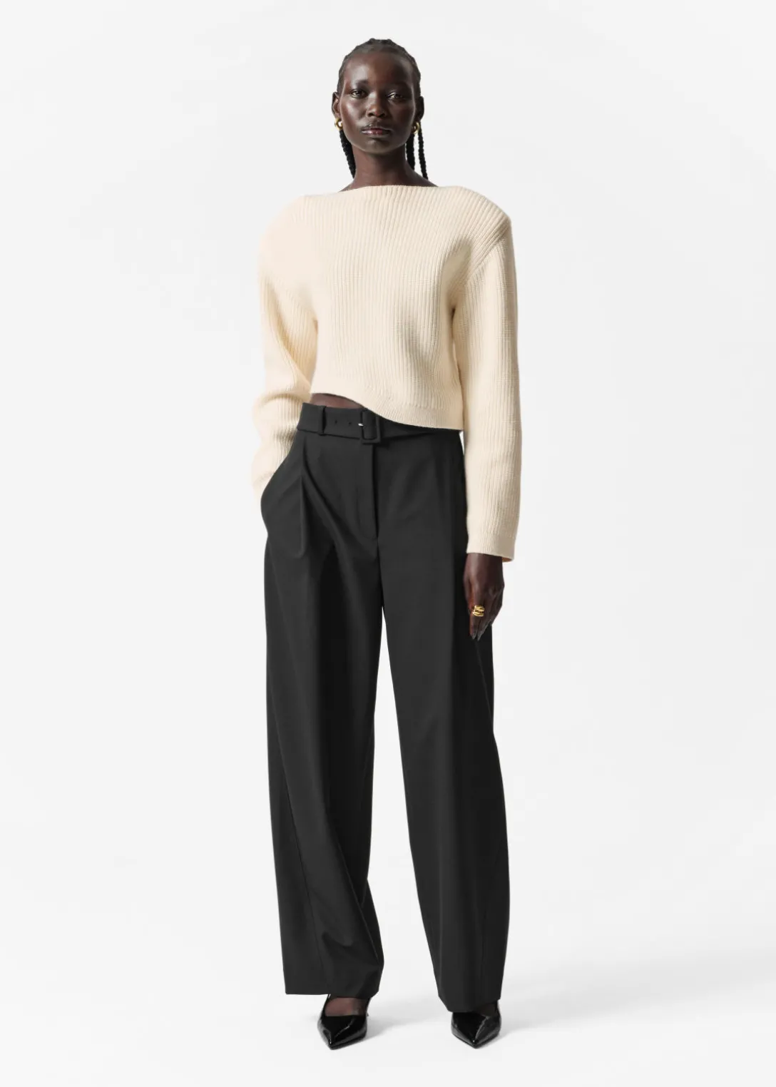 Cheap & Other Stories Tailored Barrel-Leg Trousers