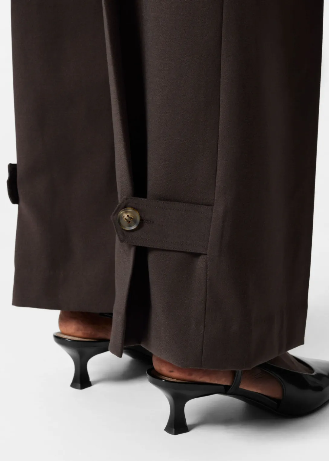Fashion & Other Stories Tailored Jumpsuit Dark Brown