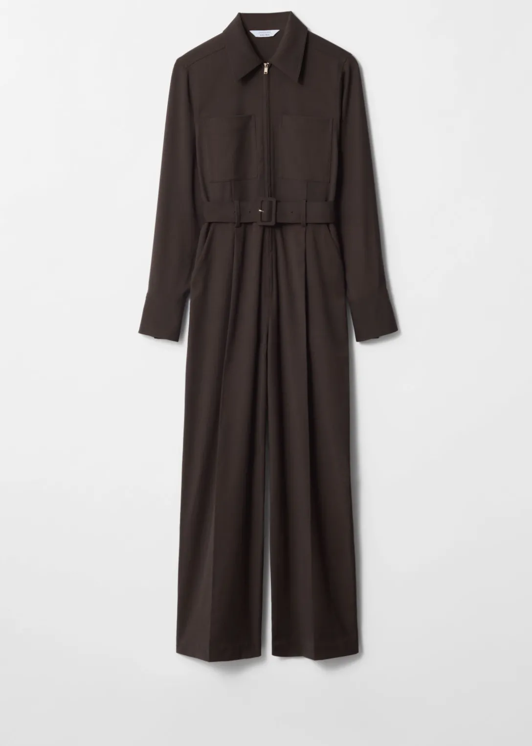 Fashion & Other Stories Tailored Jumpsuit Dark Brown