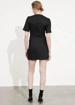 New & Other Stories Tailored Linen Belted Mini Dress