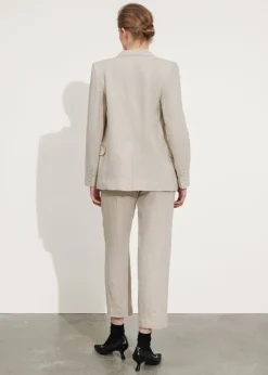 Discount & Other Stories Tailored Linen Blazer Light Beige