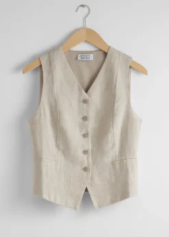 Hot & Other Stories Tailored Linen Vest