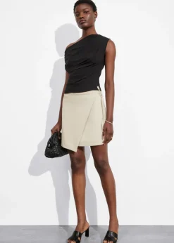 Store & Other Stories Tailored Mini Wrap Skirt