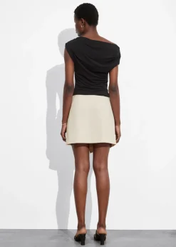 Store & Other Stories Tailored Mini Wrap Skirt