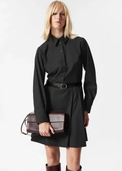 Cheap & Other Stories Tailored Shirt Mini Dress Dark Grey