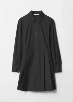 Cheap & Other Stories Tailored Shirt Mini Dress Dark Grey