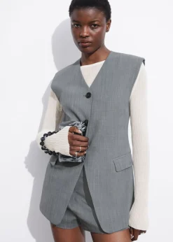 Sale & Other Stories Tailored Vest Grey