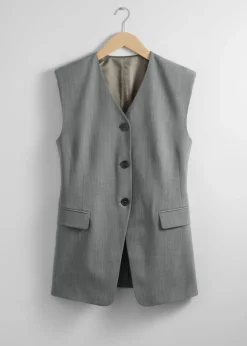 Sale & Other Stories Tailored Vest Grey