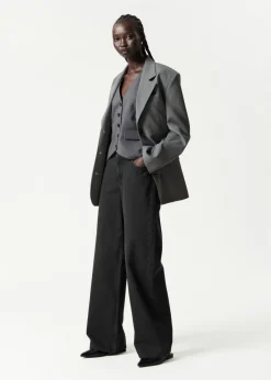 Best & Other Stories Tailored Wool Waistcoat Grey