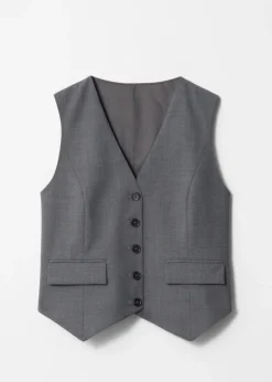 Best & Other Stories Tailored Wool Waistcoat Grey