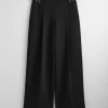 Best Sale & Other Stories Tapered Press Crease Trousers Black