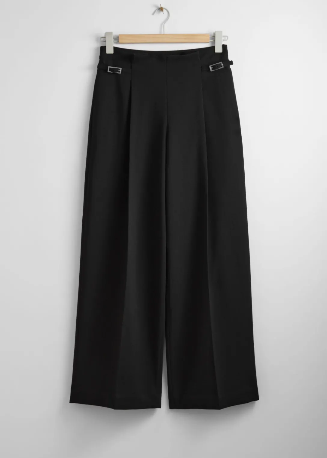Best Sale & Other Stories Tapered Press Crease Trousers Black