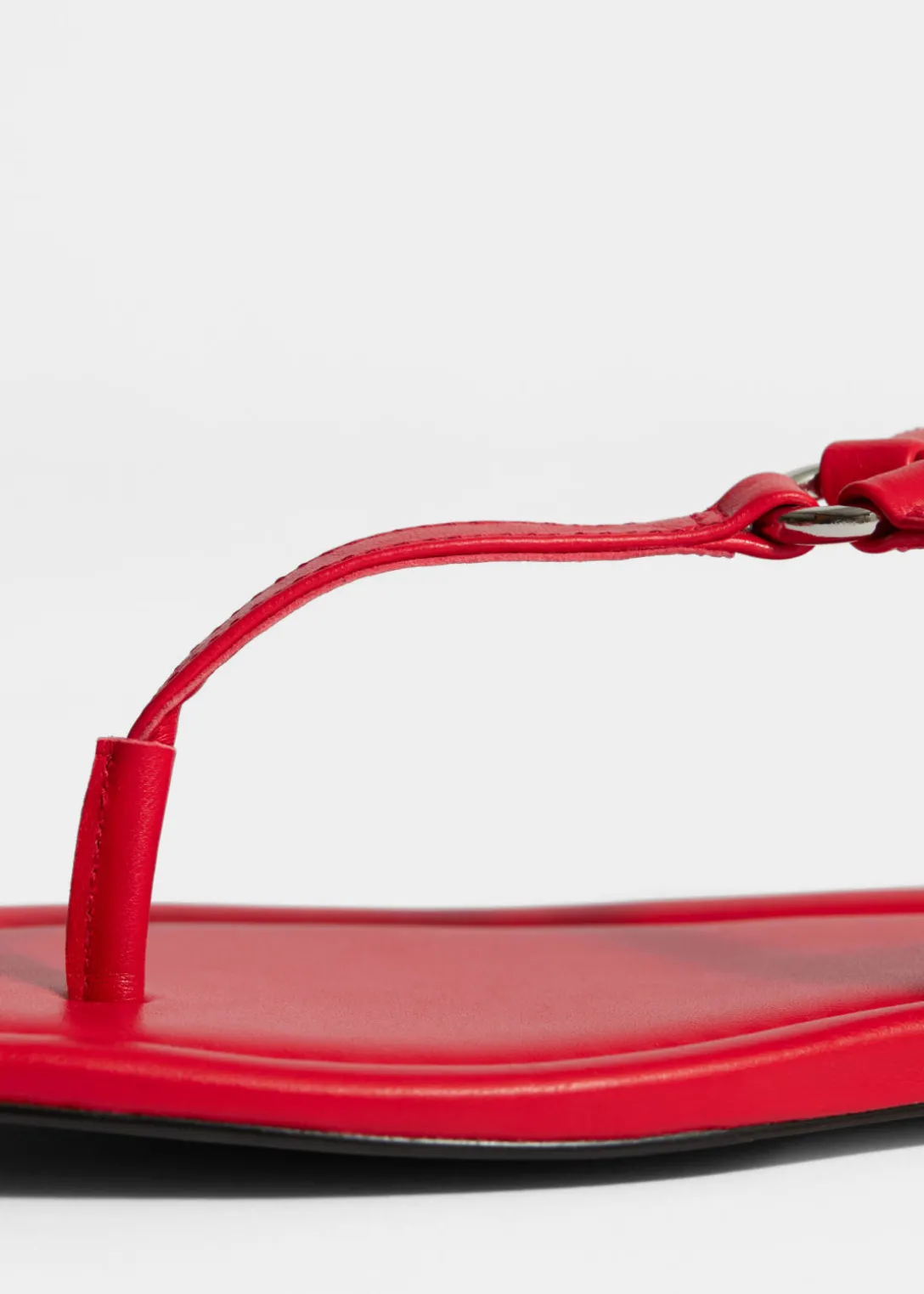 Fashion & Other Stories T-bar Leather Sandals Red