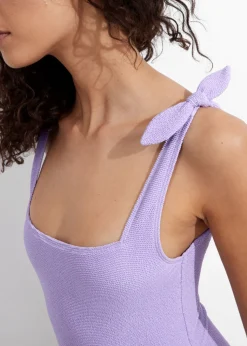 Sale & Other Stories Textured Bow Tie Swimsuit