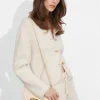 Outlet & Other Stories Textured Glitter Cardigan White