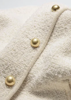 Outlet & Other Stories Textured Glitter Cardigan White