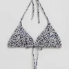 Cheap & Other Stories Textured Triangle Bikini Top Navy