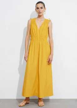 Cheap & Other Stories Tie-Detailed Midi Dress Yellow