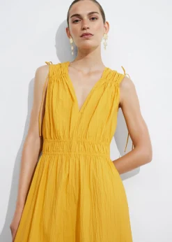 Cheap & Other Stories Tie-Detailed Midi Dress Yellow