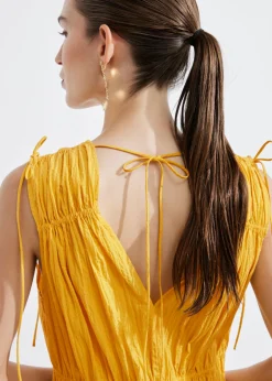 Cheap & Other Stories Tie-Detailed Midi Dress Yellow