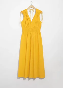 Cheap & Other Stories Tie-Detailed Midi Dress Yellow