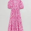 Flash Sale & Other Stories Tiered Maxi Dress Pink Printed