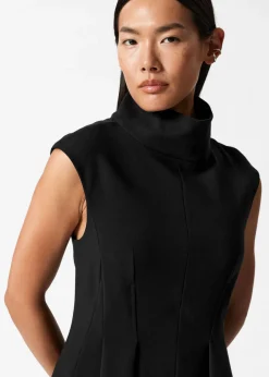 Flash Sale & Other Stories Turtleneck Pleated Mini Dress Black