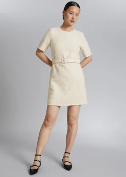 Store & Other Stories Tweed Belted Mini Dress
