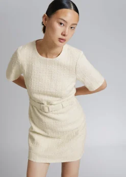 Store & Other Stories Tweed Belted Mini Dress
