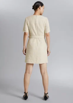 Store & Other Stories Tweed Belted Mini Dress