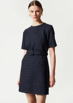 Store & Other Stories Tweed Belted Mini Dress