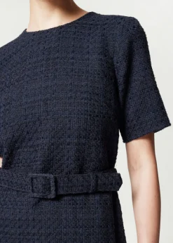 Store & Other Stories Tweed Belted Mini Dress