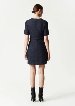 Store & Other Stories Tweed Belted Mini Dress