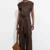 Hot & Other Stories Utility Jumpsuit Brown