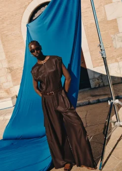 Hot & Other Stories Utility Jumpsuit Brown