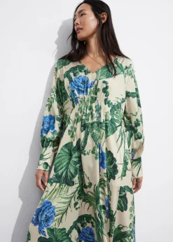 Sale & Other Stories V-Cut Satin Midi Dress
