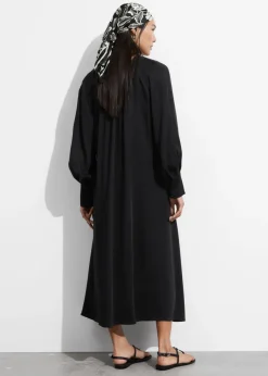 Sale & Other Stories V-Cut Satin Midi Dress