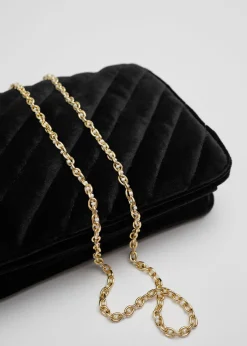 Discount & Other Stories Velvet Shoulder Bag Black