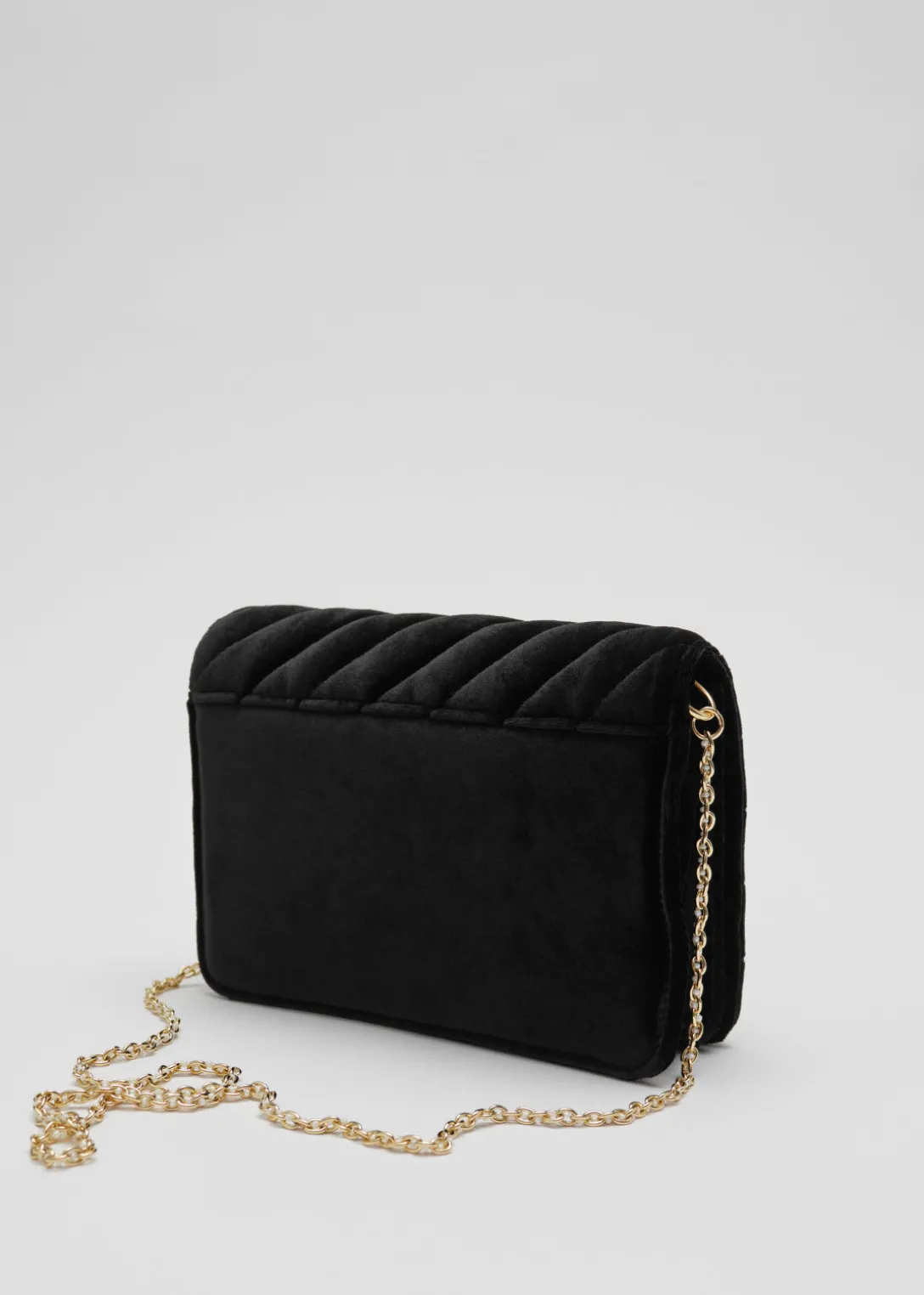Discount & Other Stories Velvet Shoulder Bag Black