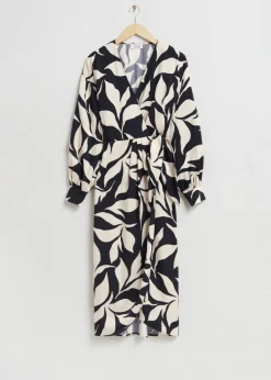 Fashion & Other Stories V-Neck Wrap Dress