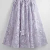 Flash Sale & Other Stories Voluminous Floral Midi Skirt Lilac