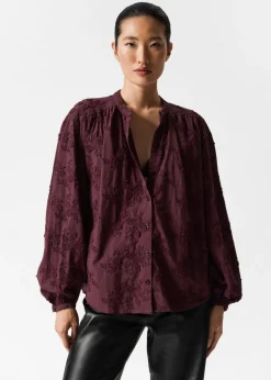 Online & Other Stories Voluminous Floral-Appliqué Blouse
