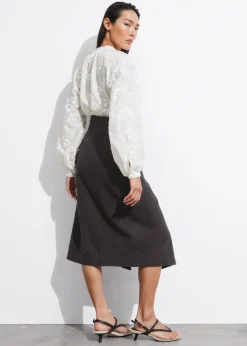 Online & Other Stories Voluminous Floral-Appliqué Blouse