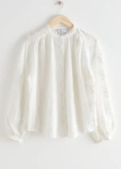 Online & Other Stories Voluminous Floral-Appliqué Blouse