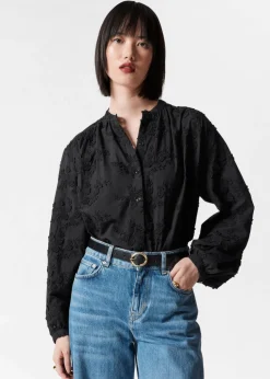 Online & Other Stories Voluminous Floral-Appliqué Blouse
