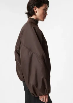 Shop & Other Stories Voluminous-Sleeve Bomber Jacket Dark Brown